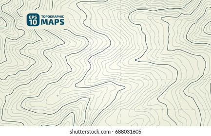 The stylized height of the topographic contour in lines and contours. The concept of a conditional geography scheme and the terrain path. Vector illustration