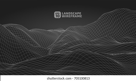 The stylized height of the topographic contour in lines and contours. The concept of a conditional geography scheme and the terrain path. Vector illustration.