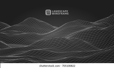 The stylized height of the topographic contour in lines and contours. The concept of a conditional geography scheme and the terrain path. Vector illustration.