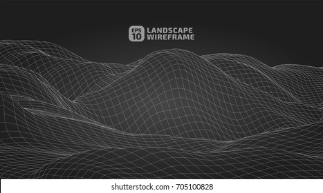 The stylized height of the topographic contour in lines and contours. The concept of a conditional geography scheme and the terrain path. Vector illustration.