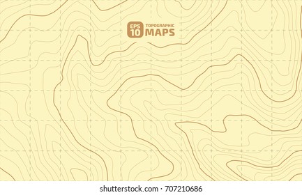 The stylized height of the topographic contour in lines and contours. The concept of a conditional geography scheme and the terran ipath. Vector illustration