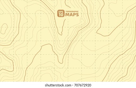 The stylized height of the topographic contour in lines and contours. The concept of a conditional geography scheme and the terran ipath. Vector illustration