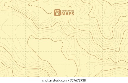 The stylized height of the topographic contour in lines and contours. The concept of a conditional geography scheme and the terran ipath. Vector illustration
