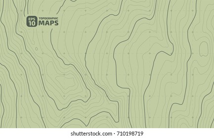 The stylized height of the topographic contour in lines and contours. The concept of a conditional geography scheme and the terrain path. Vector illustration.