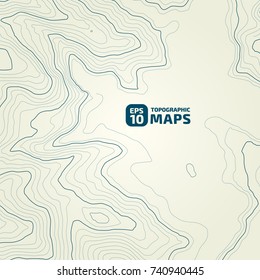 The stylized height of the topographic contour in lines and contours. The concept of a conditional geography scheme and the terrain path. Vector illustration.