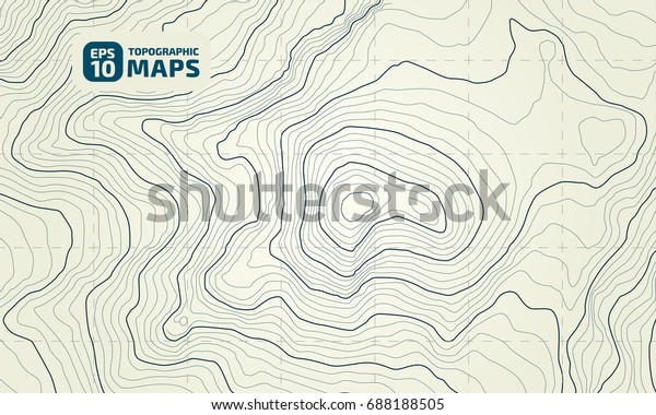 The stylized height of the\
topographic contour in lines and contours. The concept of a\
conditional geography scheme and the terrain path. Vector\
illustration.