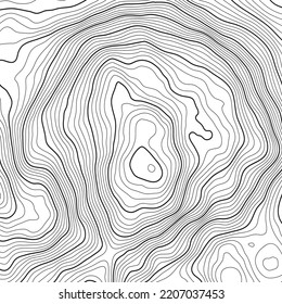 Stylized height of the topographic contour map in contours. Abstract background. Digital copy earth space. Concept of a conditional geography scheme and the terrain path. 1:1 size. Vector illustration