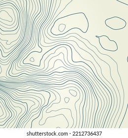 Altura estilizada del mapa del contorno topográfico en contornos. Antecedentes abstractos. Espacio terrestre de copia digital. Concepto de un esquema geográfico condicional y la ruta del terreno. Tamaño 1:1. Ilustración del vector