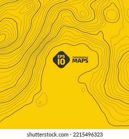 Altura estilizada del mapa del contorno topográfico en contornos. Antecedentes abstractos. Espacio terrestre de copia digital. Concepto de un esquema geográfico condicional y la ruta del terreno. Tamaño 1:1. Ilustración del vector