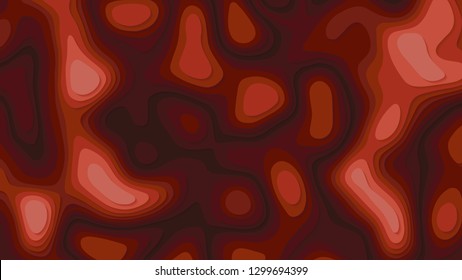 Stylized height of topographic contour in the style of paper cutting. The concept of conditional geographic patterns and terrain. Abstract background. Vector illustration