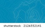 The stylized height of the topographic map contour in lines and contours. Marine watershed. The concept of a conditional geography scheme and the water path. Vector illustration.