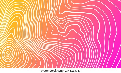 The stylized height of the topographic map contour in lines and contours. The concept of a conditional geography scheme and the terrain path. Wide Size. Vector illustration.