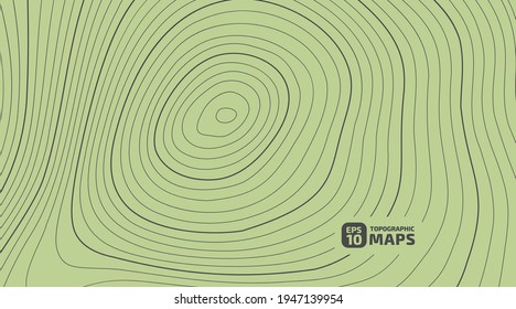 The stylized height of the topographic map contour in lines and contours. The concept of a conditional geography scheme and the terrain path. Wide Size. Vector illustration.