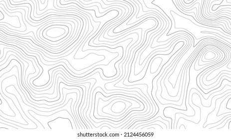 The stylized height of the topographic map in contour, lines. The concept of a conditional geography scheme and the terrain path. Design materials. Print image, Abstract bacground. Vector illustration