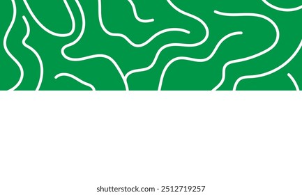 The stylized height of the topographic map contour in lines and contours. The concept of a conditional geography scheme. Ultra wide size. Vector illustration. copy and negative space.