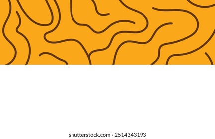 The stylized height of the topographic map contour in lines and contours. The concept of a conditional geography scheme. Ultra wide size. Vector illustration. copy and negative space.