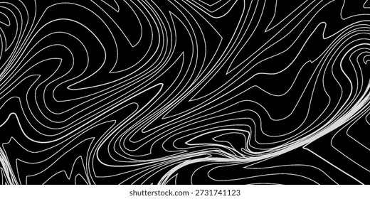 The stylized height of the topographic map in contour, lines. The concept of a conditional geography scheme and the terrain path. Design materials. Print image, Abstract bacground. Eps10
