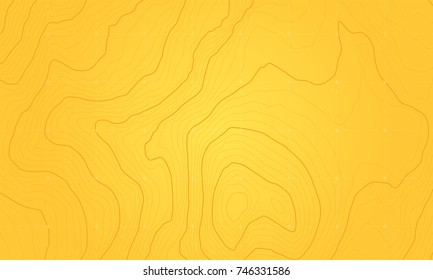 The stylized height of the topographic map contour in lines and contours. The concept of a conditional geography scheme and the terrain path. Vector illustration.