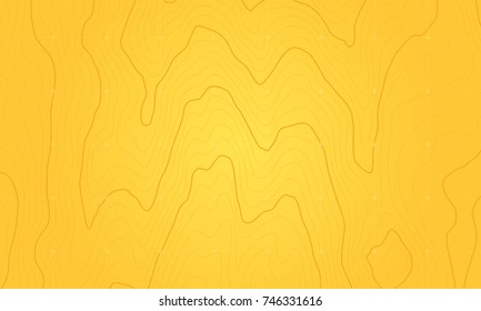 The stylized height of the topographic map contour in lines and contours. The concept of a conditional geography scheme and the terrain path. Vector illustration.