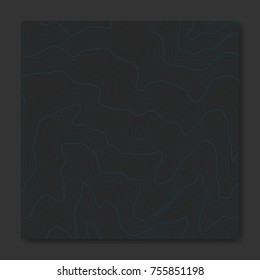 The stylized height of the topographic map contour in lines and contours. The concept of a conditional geography scheme and the terrain path. Vector illustration.