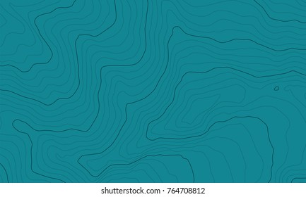 The stylized height of the topographic map contour in lines and contours. The concept of a conditional geography scheme and the terrain path. Vector illustration.