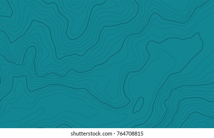 The stylized height of the topographic map contour in lines and contours. The concept of a conditional geography scheme and the terrain path. Vector illustration.