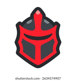 Protetores de capacete estilizado protege o emblema do jogo do equipamento isolado
