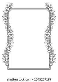 Stylized with henna tattoos decorative pattern for decorating covers for book, notebook, casket, magazine, postcard and folder. Flower in mehndi style. Frame in the eastern tradition.