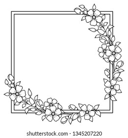 Stylized with henna tattoos decorative pattern for decorating covers for book, notebook, casket, magazine, postcard and folder. Flower in mehndi style. Frame in the eastern tradition.