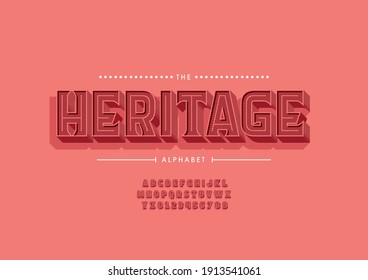 Stylized heritage alphabet font vector