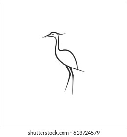 Stylized heron