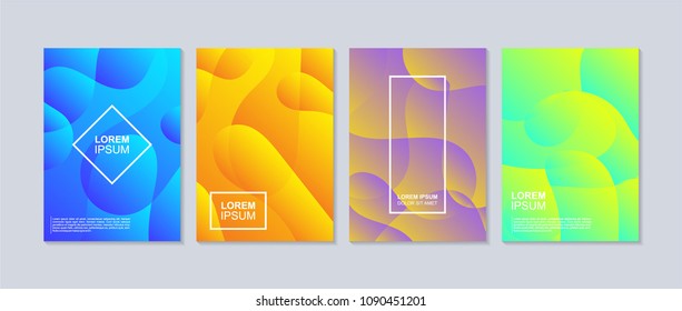 	
Stylized holographic with abstract fluid poster design template. With various shape and color. Liquid color shapes for composition backgrounds element.