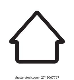 Stylized home icon with a simple, geometric design. A versatile vector graphic for concepts like real estate, family, or domicile.