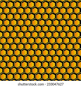 Stylized honeycomb with honey, vector illustration