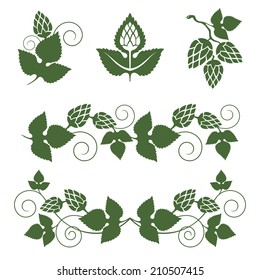 stylized hop  borders and design elements
