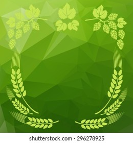 Stylized hope and ears pattern on a green background.
