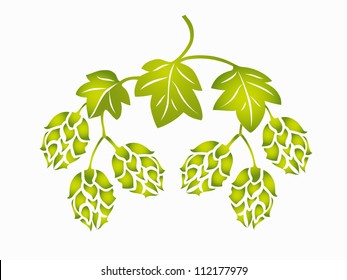 stylized hops plant