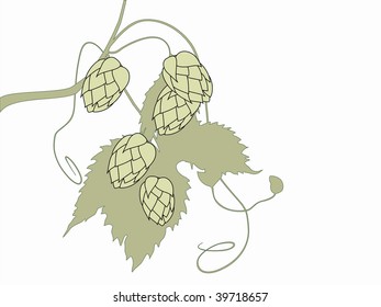 stylized hops plant