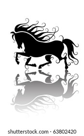 stylized horse silhouette