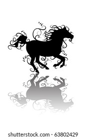 stylized horse silhouette