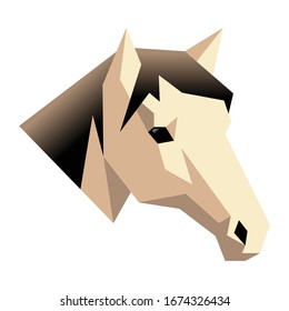 Stylized horse vector on a plain background