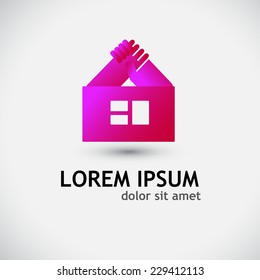 stylized house symbol. Vector 