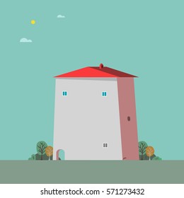 Stylized house. Vector illustration