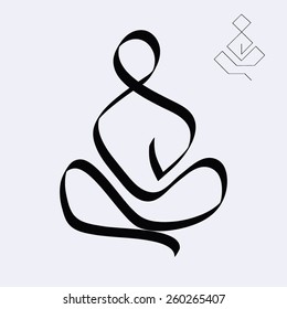 stylized human in meditation