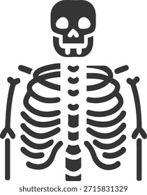 Icono de esqueleto humano estilizado que representa la anatomía y los conceptos médicos