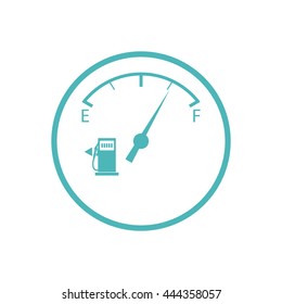 Stylized icon of the automobile fuel sensor on a white background