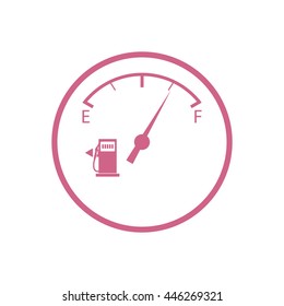Stylized icon of the automobile fuel sensor on a white background