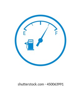 Stylized icon of the automobile fuel sensor on a white background