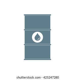 Stylized icon of the barrel of oil on a white background