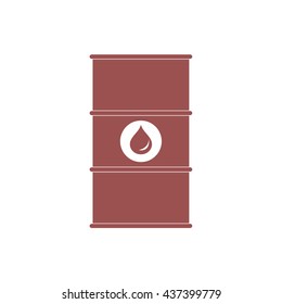 Stylized icon of the barrel of oil on a white background